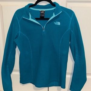 north face teal quarter zip